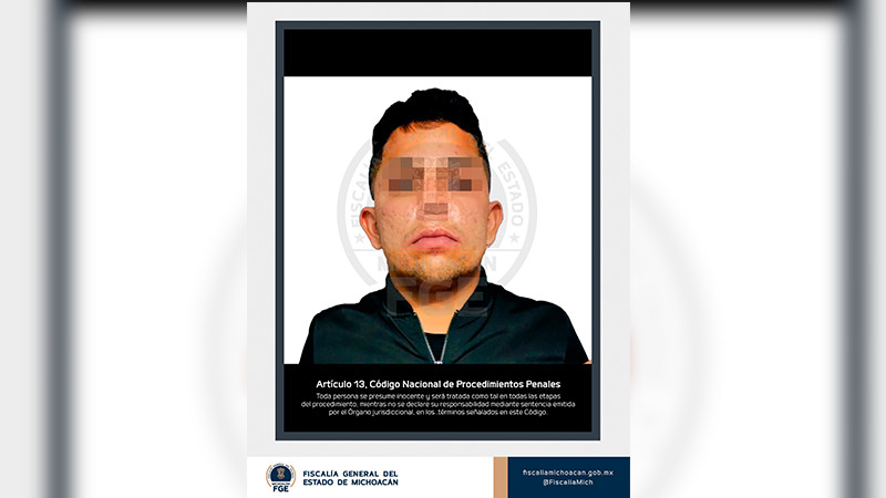 Aprehenden a presunto responsable de multihomicidio cometido en el municipio de Morelia, Michoacán 