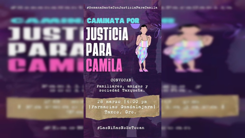 Familia y amigos de Camila convocan a marcha para exigir justicia por su asesinato en Taxco
