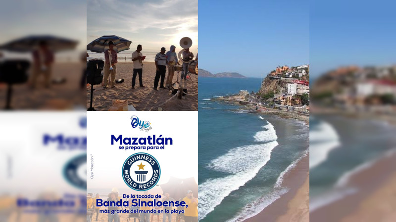 Convocan a músicos de banda de Mazatlán a romper récord Guinness de la tocada sinaloense más grande del mundo