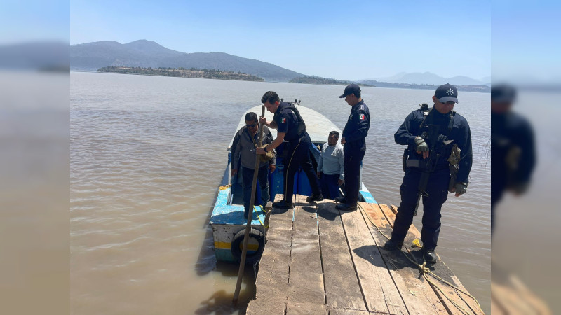 Guardia Civil refuerza vigilancia en lago de Pátzcuaro para inhibir extracción ilegal de agua