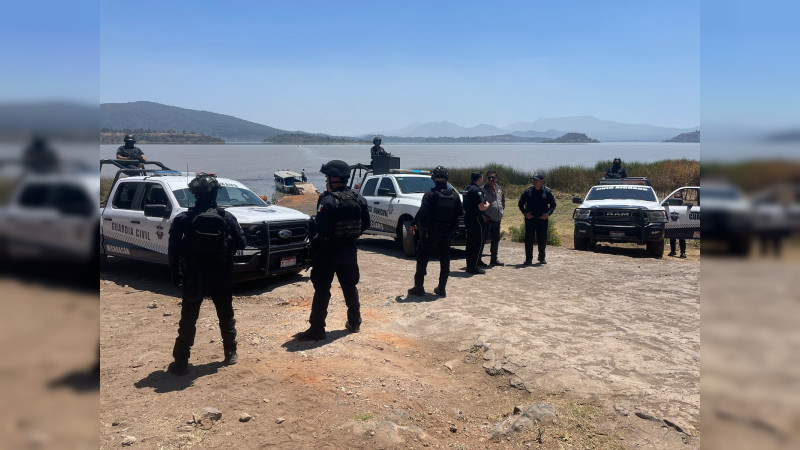 Guardia Civil refuerza vigilancia en lago de Pátzcuaro para inhibir extracción ilegal de agua
