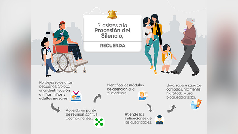 Ayuntamiento de Morelia difunde recomendaciones para asistir a la Procesión del Silencio 