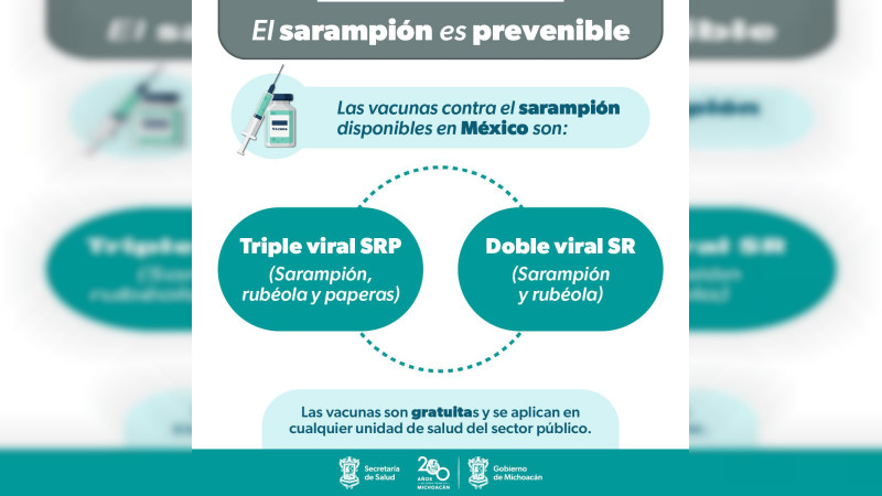 Michoacán sin casos de sarampión autóctono desde 1995 