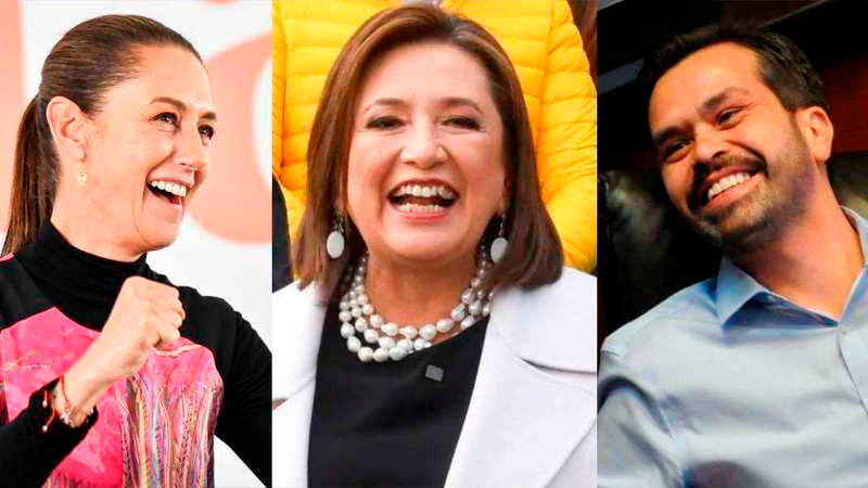 Sheinbaum, Xóchitl y Máynez gastaron 183 mdp en primer mes de campaña 