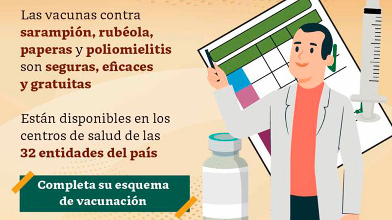 Sector Salud de Michoacán llama a vacunar a menores contra el sarampión  
