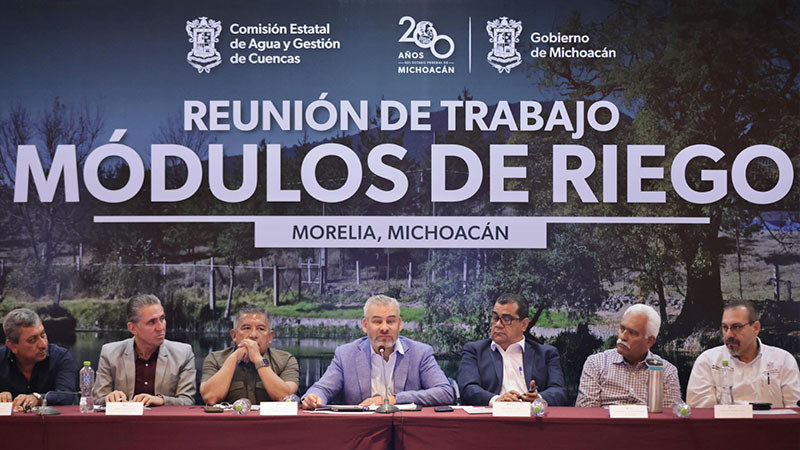 Gobierno de Michoacán y módulos del agua trabajan para cuidar el uso de este recurso 