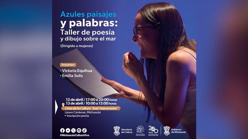 Conecta la poesía y el dibujo sobre el mar con este taller para mujeres en LC, Michoacán 