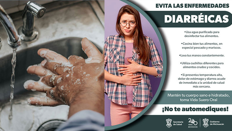 Evita enfermedades diarreicas con estos consejos del sector salud de Michoacán 