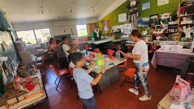 Promoción de valores, trabajo en equipo y creatividad, en talleres de Pascua del DIF Michoacán