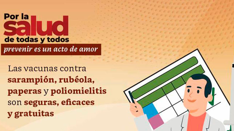Centro de salud de Uruapan completa vacunas en menores de 0 a 9 años  