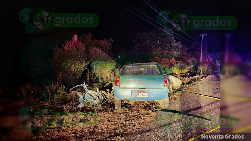 Tres muertos y un herido en choque en Peribán, Michoacán  