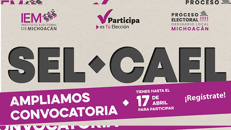 El IEMICH amplia plazo de la convocatoria para contratar capacitadores electorales 