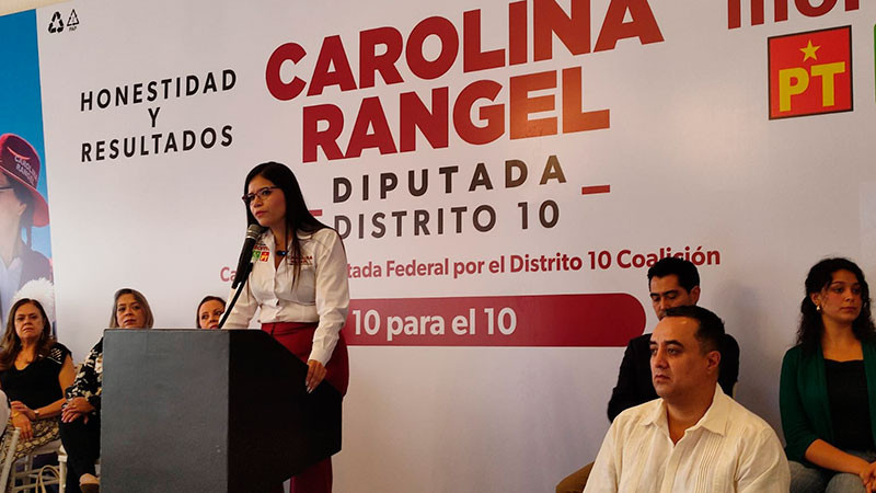 Denuncia Carolina Rangel que sus lonas son retiradas por operadores de oposición  