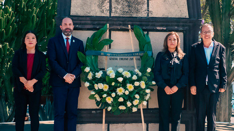 Gobierno de Uruapan encabeza el CV aniversario luctuoso del General Emiliano Zapata