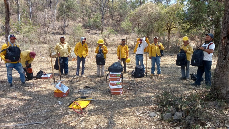 Refuerzan brigadas para combatir incendios forestales en Michoacán