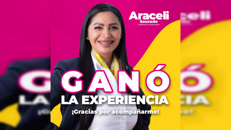 La experiencia sí cuenta en el ejercicio de la tarea pública: Araceli Saucedo 