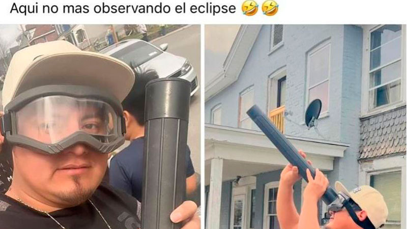 Hombre dice en redes que vio el eclipse sin protección y perderá un ojo 