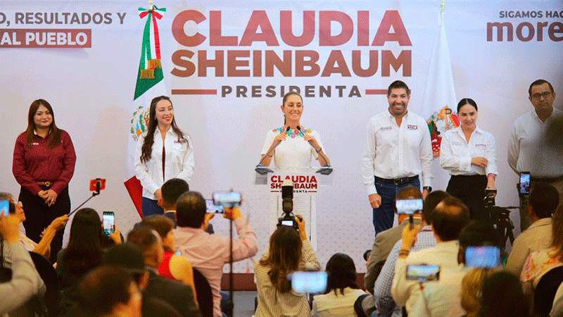 Claudia Sheinbaum defiende los programas sociales de la 4T desde Mexicali, Baja California 