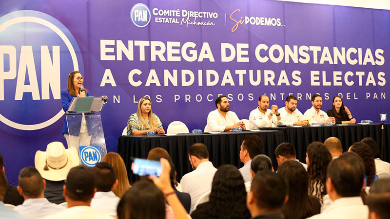 PAN Michoacán entrega constancias a candidatas y candidatos a Presidencias Municipales y Diputaciones 