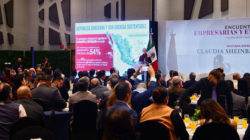 Claudia Sheinbaum plantea a empresarios de Tijuana explotar el potencial de inversiones en Baja California  