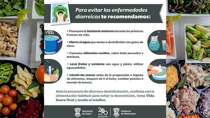 Sector salud de Michoacán recuerda que una adecuada higiene ayuda a prevenir padecimientos gastrointestinales 