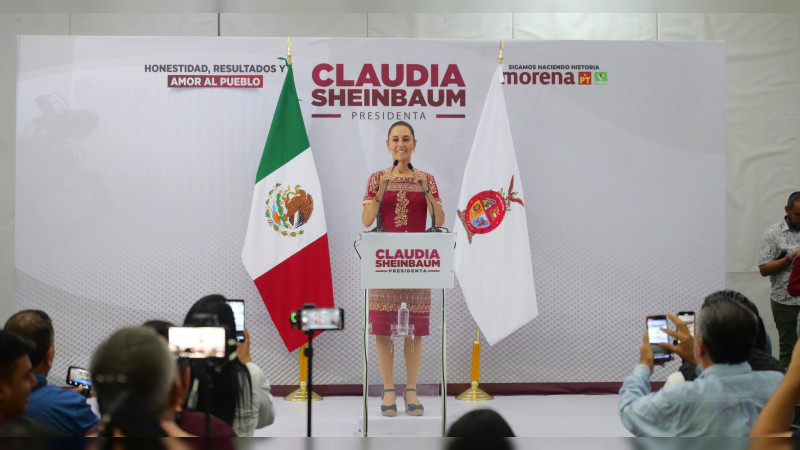 Claudia Sheinbaum hace llamado al INE a facilitar el voto a quienes residen fuera de México 