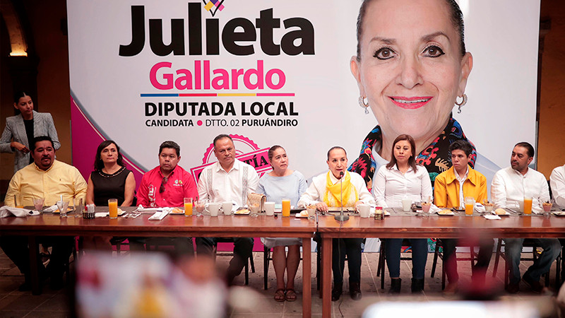 Convoca Julieta Gallardo a Pacto de Civilidad y Concordia al arrancar su campaña como candidata a diputada local por Distrito de Puruándiro