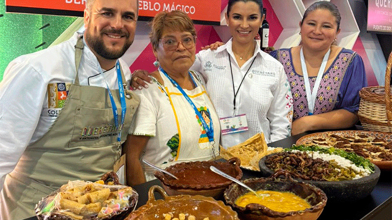 Exponen riqueza de la cocina queretana en Tianguis Turístico 