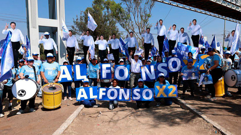 Alfonso Martínez va con todo en tercer día de campaña por la alcaldía de Morelia 