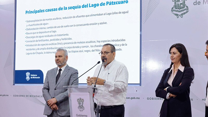 Gobiernos atienden problemática del lago de Pátzcuaro 