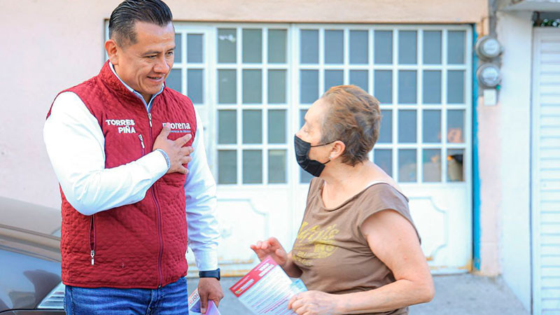 Quieren un cambio de gobierno en Morelia 8 de cada 10 ciudadanos: Torres Piña 