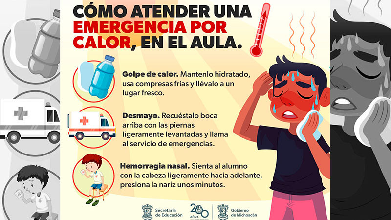 ¿Qué hacer en caso de emergencia en el aula por el calor? 