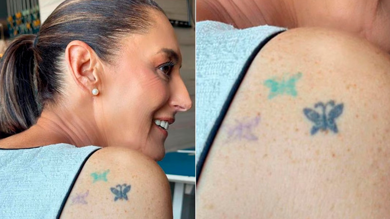 Sheinbaum muestra sus tatuajes y explica su significado 