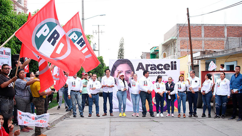 En Puruándiro, compromete Araceli Saucedo trabajo decidido para potenciar el desarrollo de la región