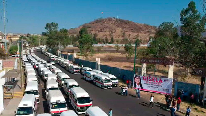 Respalda sector transportista candidaturas de Tiempo X México en Morelia  