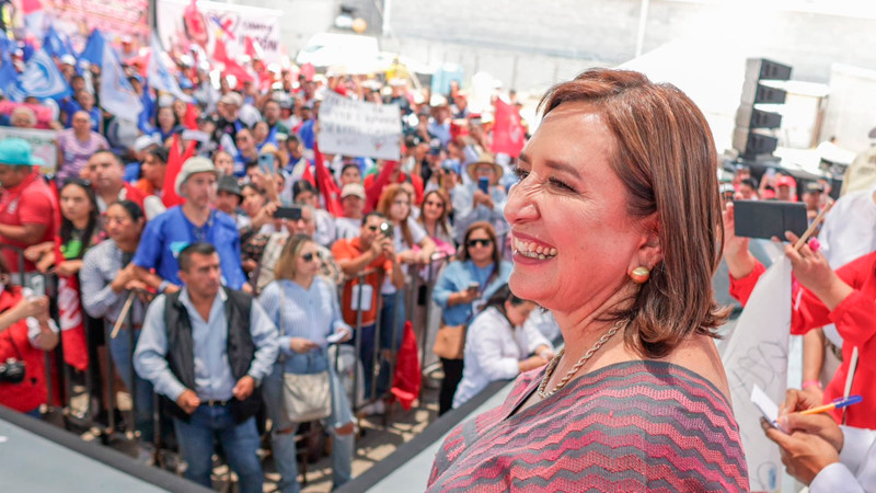 Asegura Xóchitl Gálvez que está a 5 puntos de Sheinbaum 
