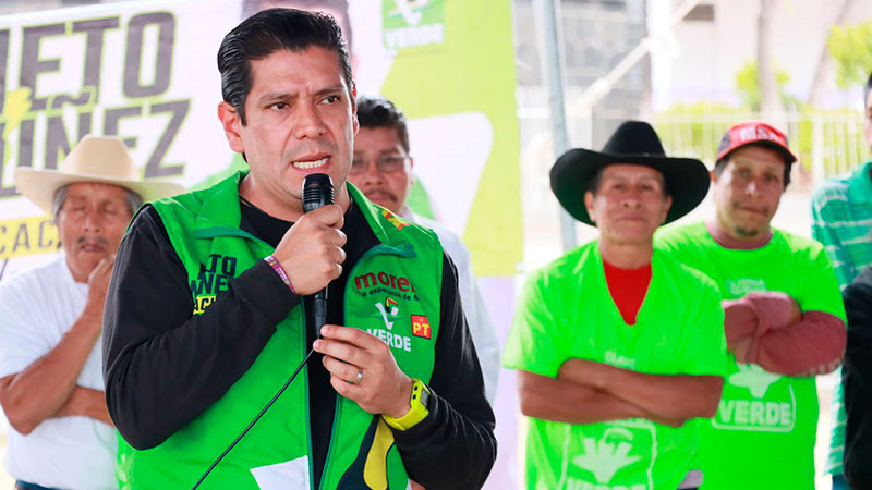 Un árbol plantado por cada voto, promete Ernesto Núñez 