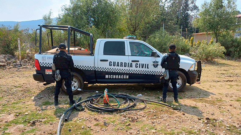Guardia Civil asegura toma clandestina de agua en Oponguio 