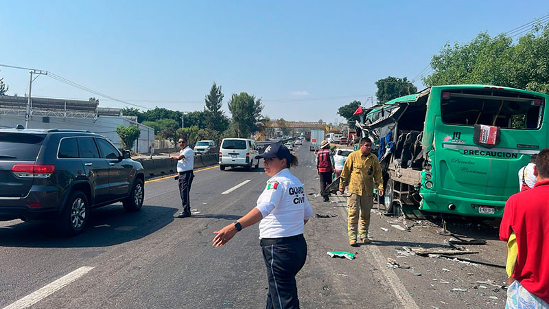 Se registra choque en la carretera Tarímbaro-Morelia 