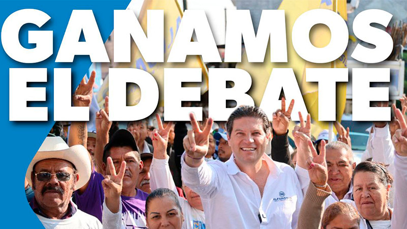 Alfonso se dice ganador en debate por la alcaldía de Morelia 