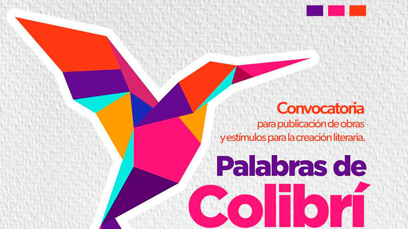 Abren convocatoria para postular obras literarias "Palabras de Colibrí"  