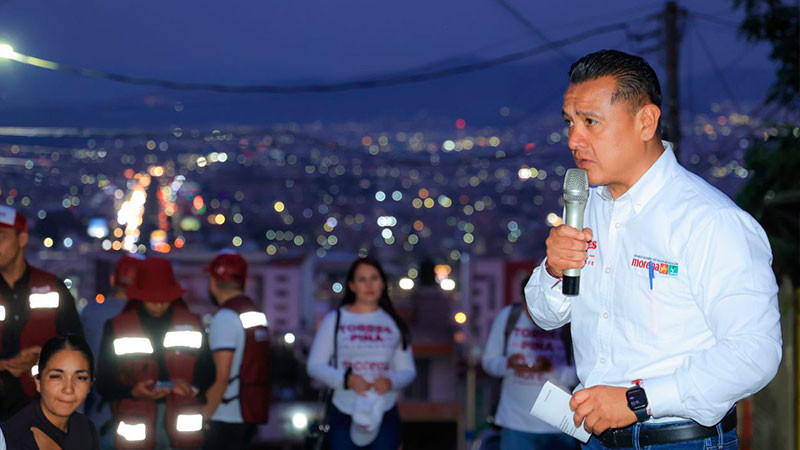 Carlos Torres Piña promete invertir 100 millones de pesos en rehabilitación de red de agua potable en Morelia 