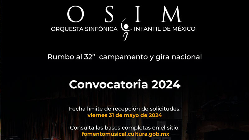 Abren convocatoria para participar en la Orquesta Sinfónica Infantil de México 