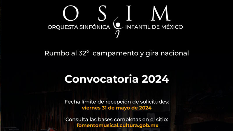 Abren convocatoria para participar en la Orquesta Sinfónica Infantil de México 