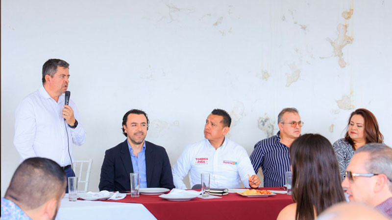 Empresarios morelianos reconocen plan de Torres Piña para combatir crisis de agua e inseguridad 