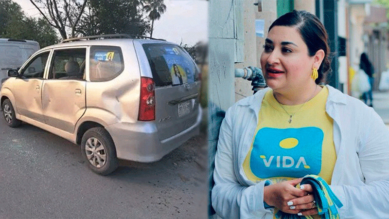 Balean camioneta de campaña de candidata a la alcaldía de Guadalupe, Nuevo León, Linda Padilla 