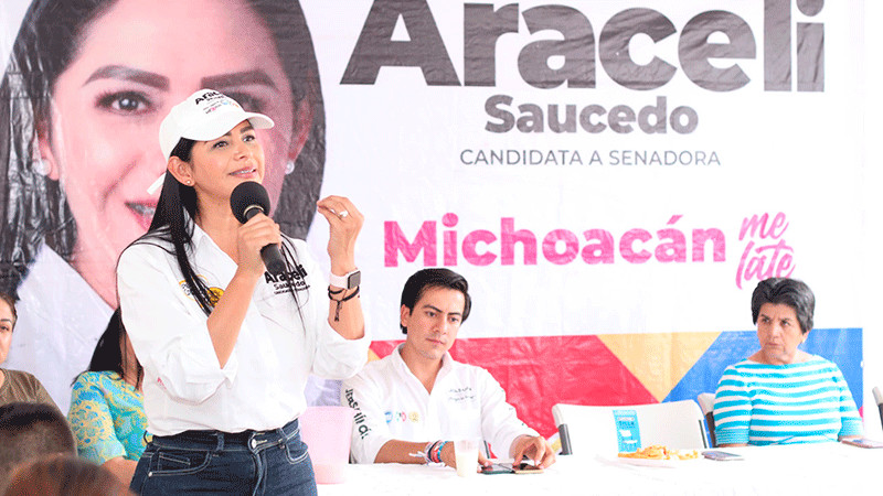 San Juanito Itzícuaro va con Araceli Saucedo 