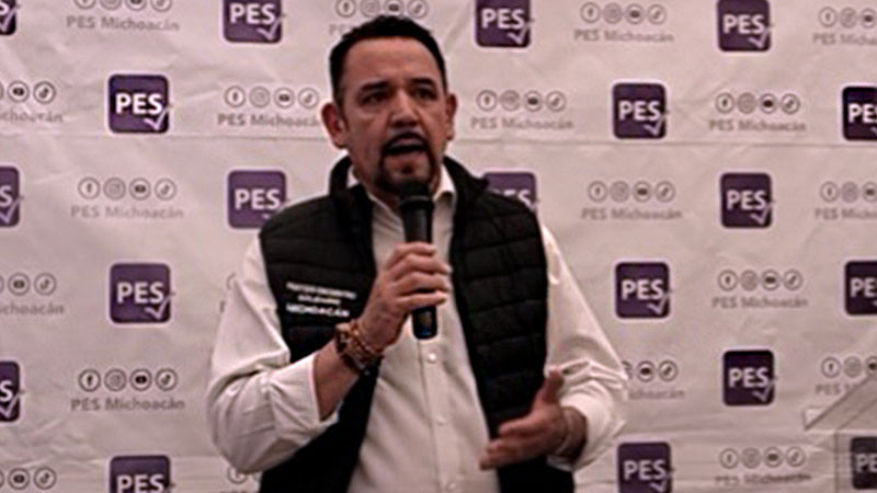 Gilberto Pizarro, candidato del PES a alcaldía de Morelia, asegura que está firme en su candidatura 