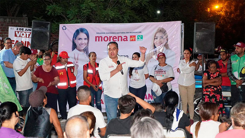Juan Pablo Celis y MORENA, respaldan de manera total a Fanny Arreola en Apatzingán 