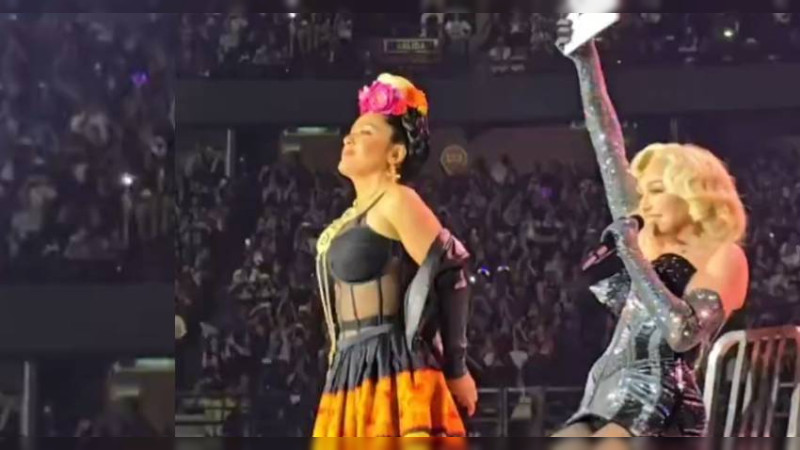 Salma Hayek fue la invitada del concierto final de Madonna en Ciudad de México